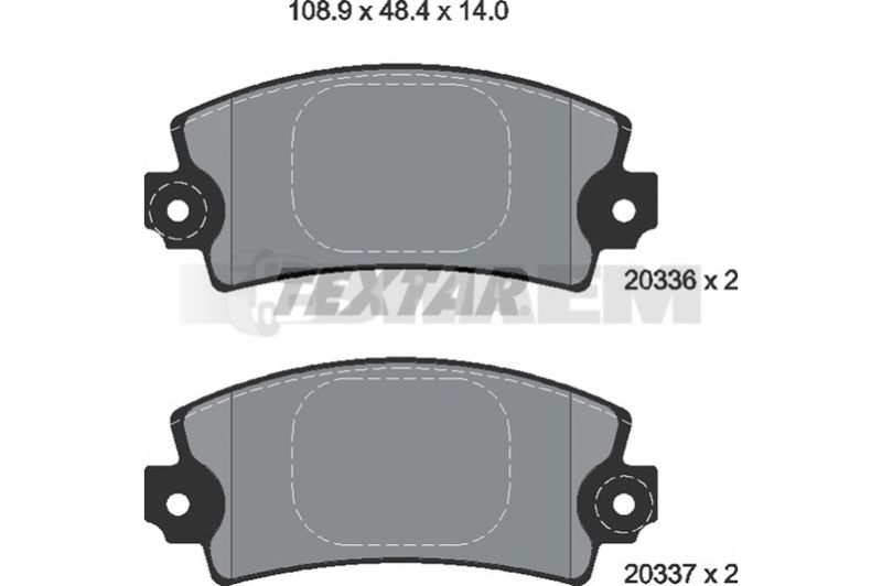 Lkw- und Busersatzteile - Bremssystem - Scheibenbremse und Trommelbremse - Scheibenbremsbelagsatz - TEX2033602