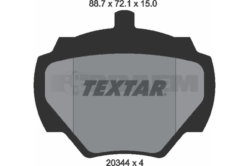Lkw- und Busersatzteile - Bremssystem - Scheibenbremse und Trommelbremse - Scheibenbremsbelagsatz - TEX2034402