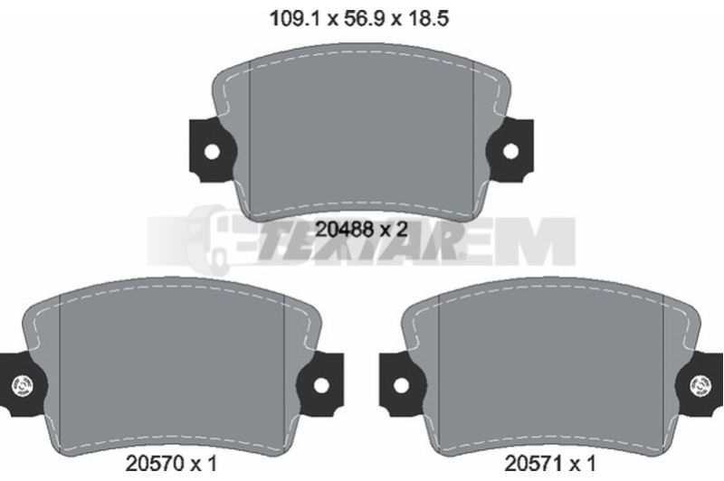 Truck and bus spare parts - Brake system - Brake discs and brake drums - Brake lining - TEX2048802