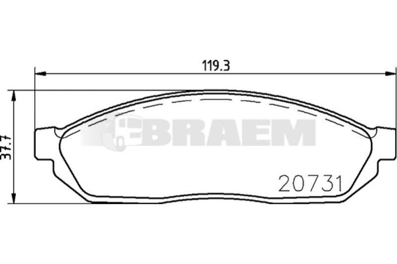 Lkw- und Busersatzteile - Bremssystem - Scheibenbremse und Trommelbremse - Scheibenbremsbelagsatz - TEX2073101