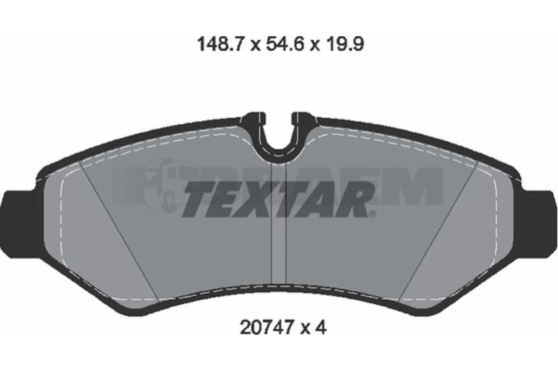 Lkw- und Busersatzteile - Bremssystem - Scheibenbremse und Trommelbremse - Scheibenbremsbelagsatz - TEX2074101