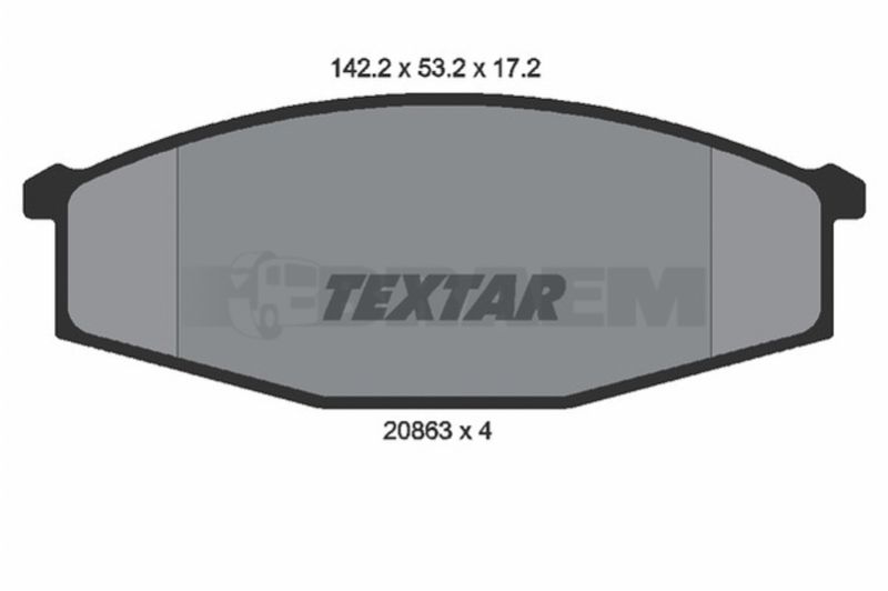Lkw- und Busersatzteile - Bremssystem - Scheibenbremse und Trommelbremse - Scheibenbremsbelagsatz - TEX2086301