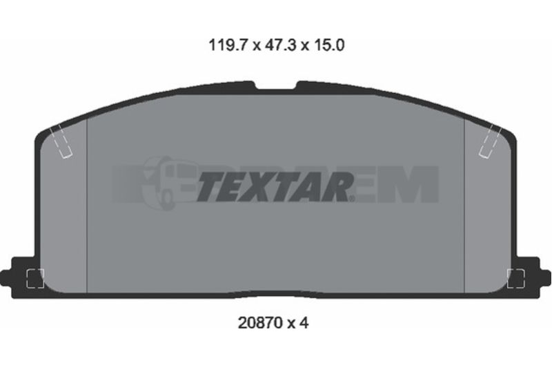 Lkw- und Busersatzteile - Bremssystem - Scheibenbremse und Trommelbremse - Scheibenbremsbelagsatz - TEX2087001