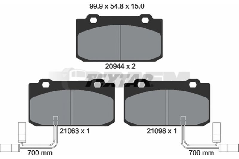 Truck and bus spare parts - Brake system - Brake discs and brake drums - Brake lining - TEX2094401