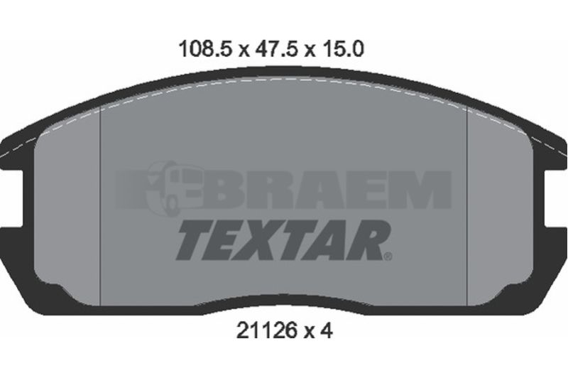 Lkw- und Busersatzteile - Bremssystem - Scheibenbremse und Trommelbremse - Scheibenbremsbelagsatz - TEX2112601