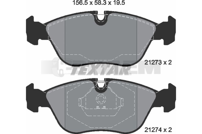 Lkw- und Busersatzteile - Bremssystem - Scheibenbremse und Trommelbremse - Scheibenbremsbelagsatz - TEX2127304