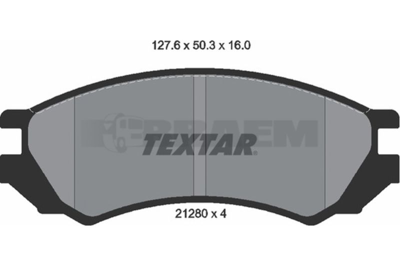 Lkw- und Busersatzteile - Bremssystem - Scheibenbremse und Trommelbremse - Scheibenbremsbelagsatz - TEX2127803