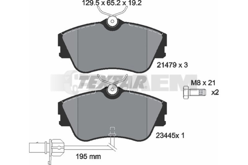 Lkw- und Busersatzteile - Bremssystem - Scheibenbremse und Trommelbremse - Scheibenbremsbelagsatz - TEX2147903