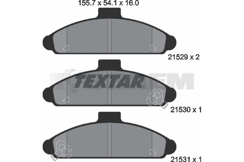 Truck and bus spare parts - Brake system - Brake discs and brake drums - Brake lining - TEX2152901
