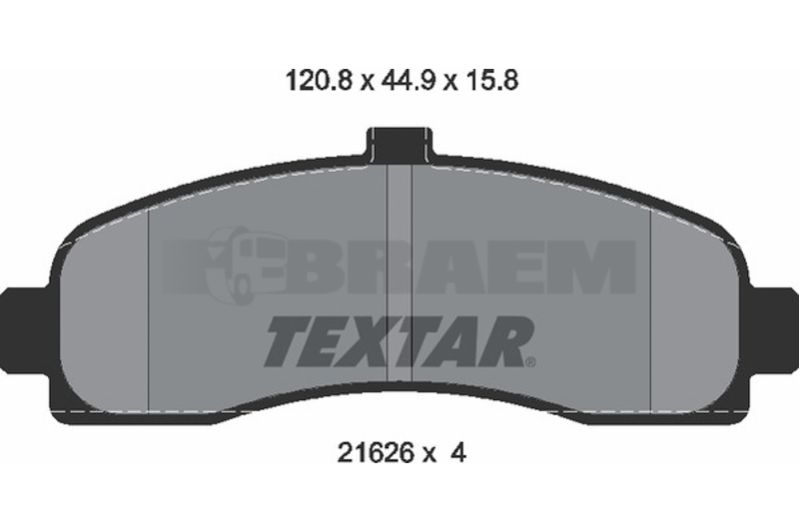 Lkw- und Busersatzteile - Bremssystem - Scheibenbremse und Trommelbremse - Scheibenbremsbelagsatz - TEX2162601