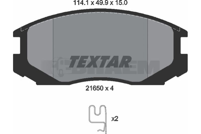 Lkw- und Busersatzteile - Bremssystem - Scheibenbremse und Trommelbremse - Scheibenbremsbelagsatz - TEX2165001