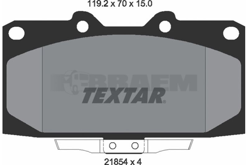 Lkw- und Busersatzteile - Bremssystem - Scheibenbremse und Trommelbremse - Scheibenbremsbelagsatz - TEX2185401