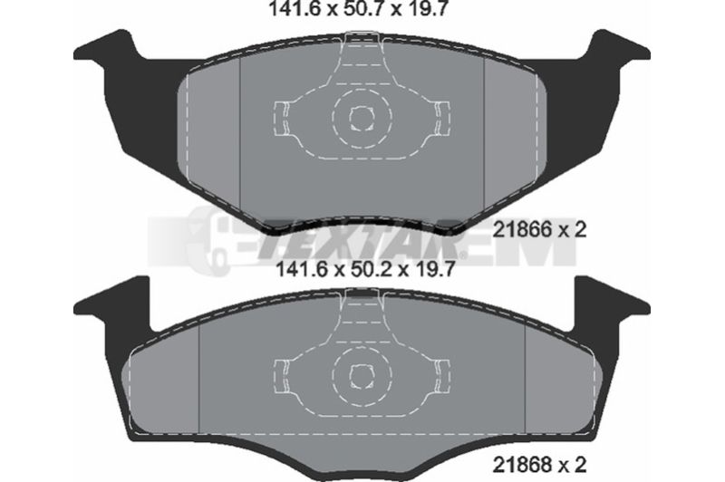 Lkw- und Busersatzteile - Bremssystem - Scheibenbremse und Trommelbremse - Scheibenbremsbelagsatz - TEX2186601