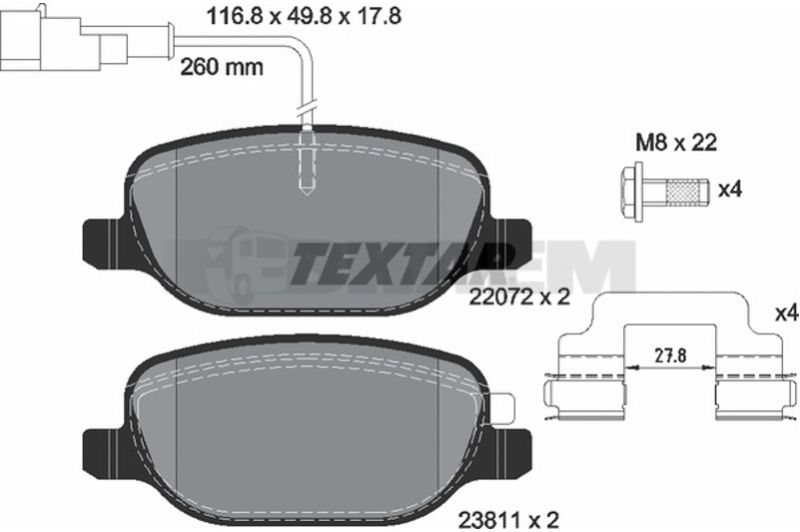Truck and bus spare parts - Brake system - Brake discs and brake drums - Brake lining - TEX2207201