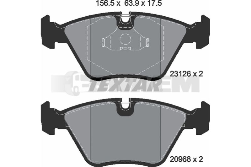 Lkw- und Busersatzteile - Bremssystem - Scheibenbremse und Trommelbremse - Scheibenbremsbelagsatz - TEX2312601