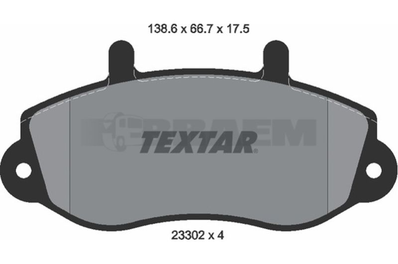 Lkw- und Busersatzteile - Bremssystem - Scheibenbremse und Trommelbremse - Scheibenbremsbelagsatz - TEX2330002
