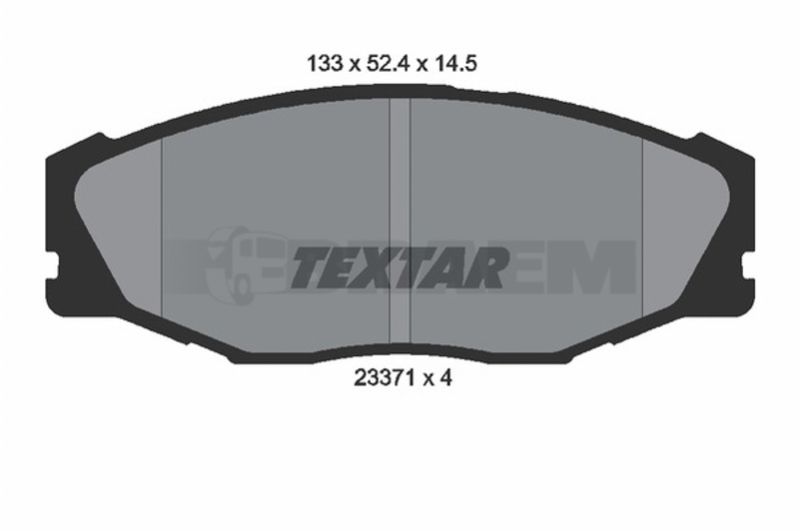 Lkw- und Busersatzteile - Bremssystem - Scheibenbremse und Trommelbremse - Scheibenbremsbelagsatz - TEX2334901
