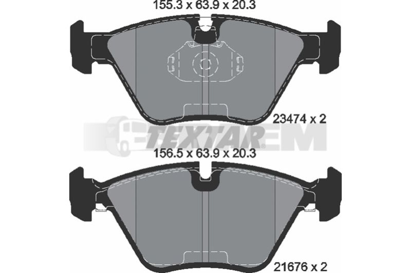 Lkw- und Busersatzteile - Bremssystem - Scheibenbremse und Trommelbremse - Scheibenbremsbelagsatz - TEX2347402