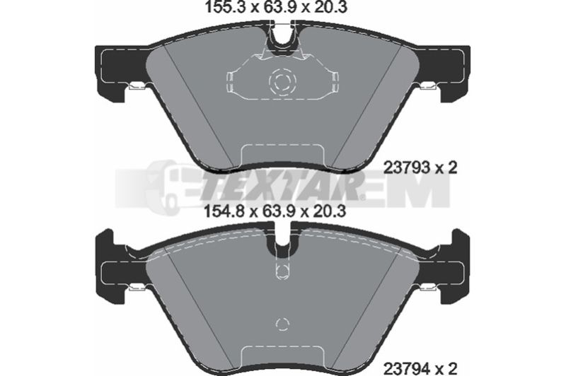 Lkw- und Busersatzteile - Bremssystem - Scheibenbremse und Trommelbremse - Scheibenbremsbelagsatz - TEX2379301
