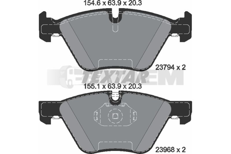 Lkw- und Busersatzteile - Bremssystem - Scheibenbremse und Trommelbremse - Scheibenbremsbelagsatz - TEX2379401