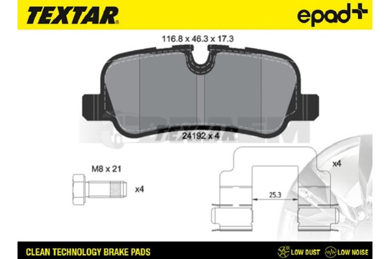Truck and bus spare parts - Brake system - Brake discs and brake drums - Brake lining - TEX2419281