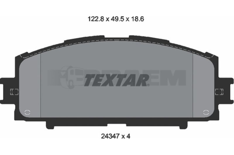 Lkw- und Busersatzteile - Bremssystem - Scheibenbremse und Trommelbremse - Scheibenbremsbelagsatz - TEX2434701