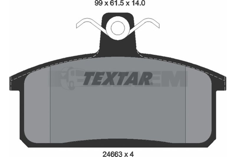 Lkw- und Busersatzteile - Bremssystem - Scheibenbremse und Trommelbremse - Scheibenbremsbelagsatz - TEX2466001