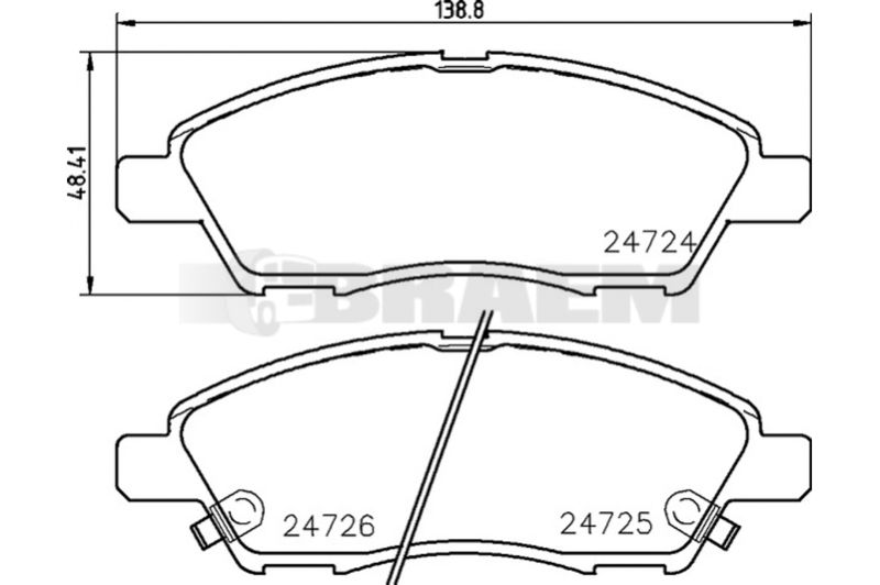 Lkw- und Busersatzteile - Bremssystem - Scheibenbremse und Trommelbremse - Scheibenbremsbelagsatz - TEX2472401