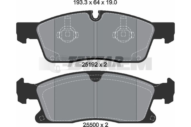 Lkw- und Busersatzteile - Bremssystem - Scheibenbremse und Trommelbremse - Scheibenbremsbelagsatz - TEX2519002