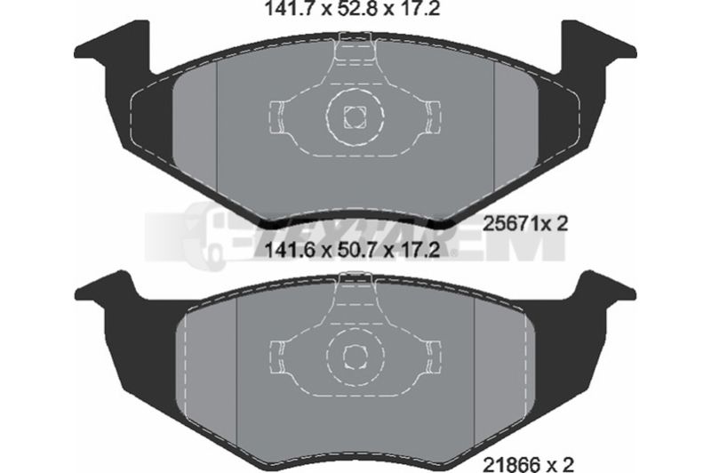 Lkw- und Busersatzteile - Bremssystem - Scheibenbremse und Trommelbremse - Scheibenbremsbelagsatz - TEX2567101