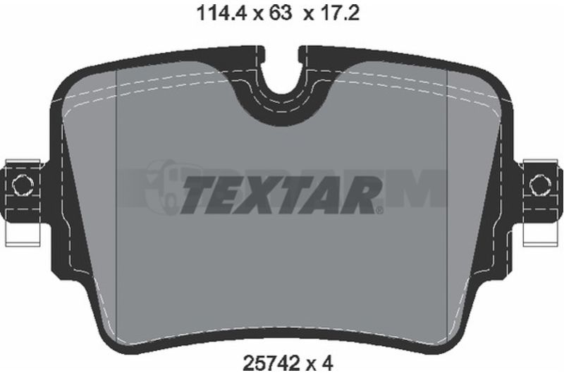 Lkw- und Busersatzteile - Bremssystem - Scheibenbremse und Trommelbremse - Scheibenbremsbelagsatz - TEX2574201