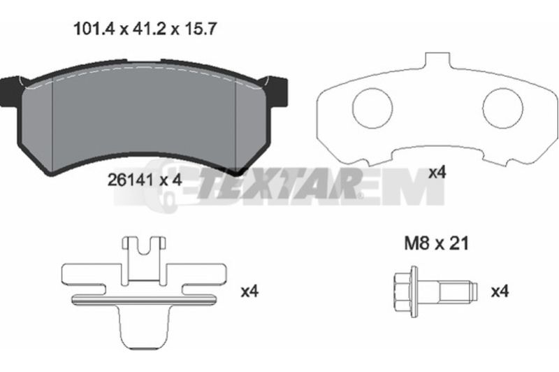 Truck and bus spare parts - Brake system - Brake discs and brake drums - Brake lining - TEX2614101