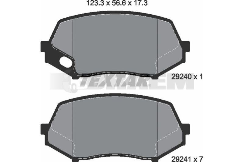 Lkw- und Busersatzteile - Bremssystem - Scheibenbremse und Trommelbremse - Scheibenbremsbelagsatz - TEX2924001