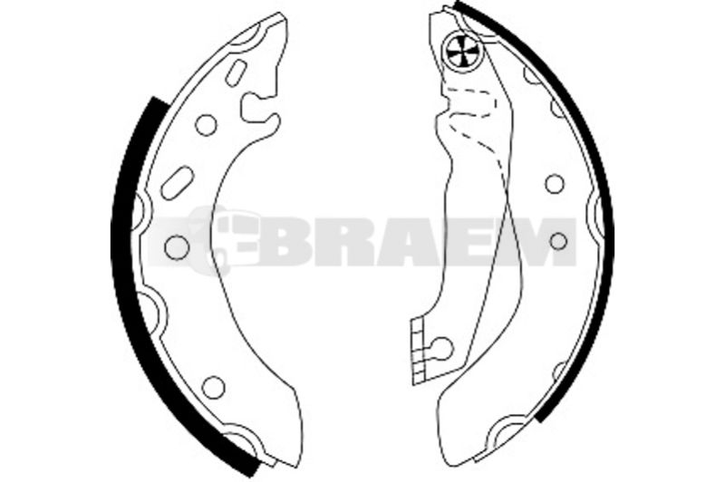 Lkw- und Busersatzteile - Bremssystem - Scheibenbremse und Trommelbremse - Bremsbacke - TEX84043700