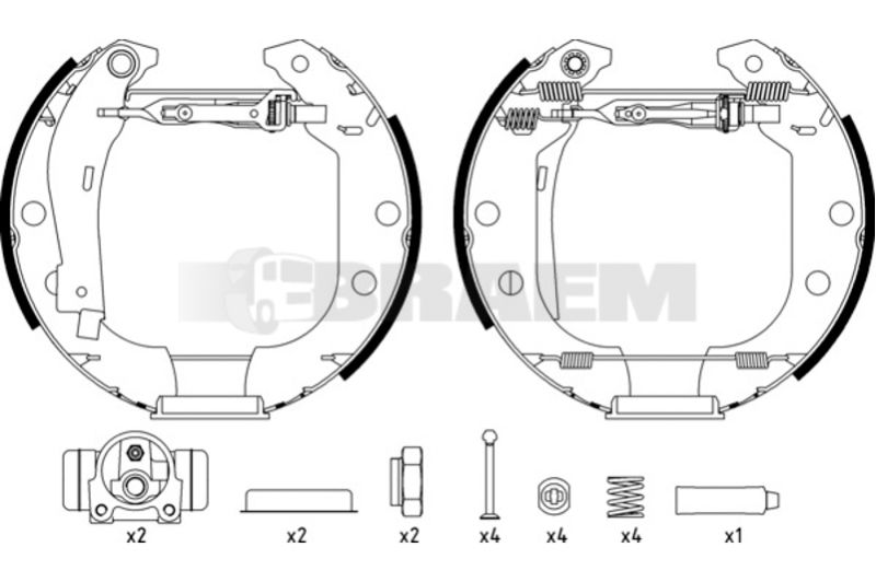 Lkw- und Busersatzteile - Bremssystem - Scheibenbremse und Trommelbremse - Bremsbacke - TEX84056601