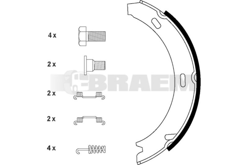 Lkw- und Busersatzteile - Bremssystem - Scheibenbremse und Trommelbremse - Bremsbacke - TEX91044500