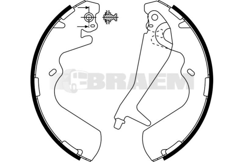Lkw- und Busersatzteile - Bremssystem - Scheibenbremse und Trommelbremse - Bremsbacke - TEX91055300