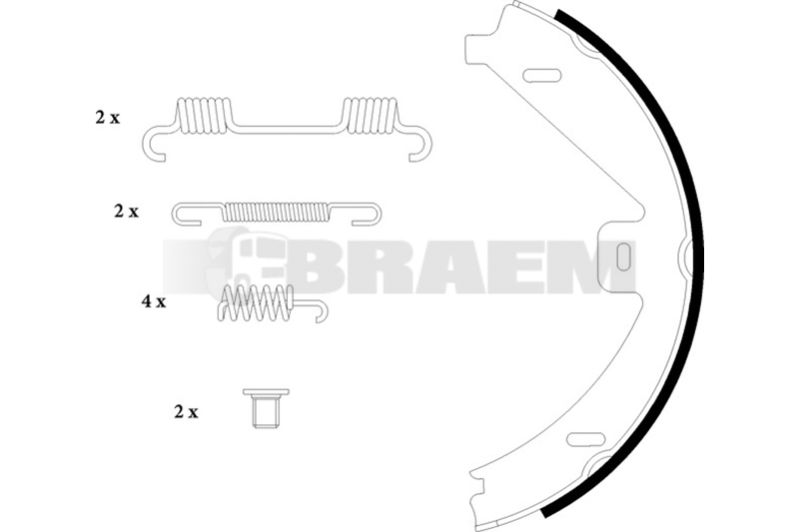 Lkw- und Busersatzteile - Bremssystem - Scheibenbremse und Trommelbremse - Bremsbacke - TEX91069100