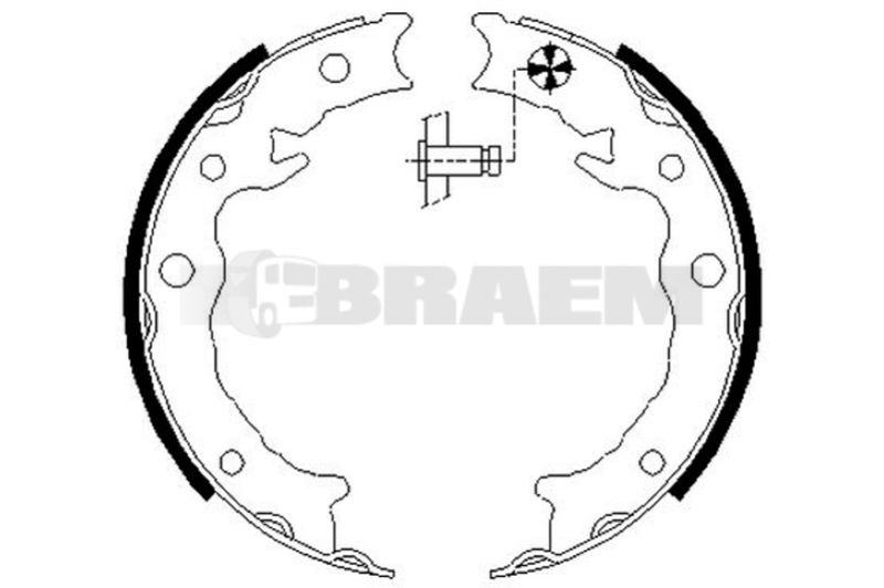 Lkw- und Busersatzteile - Bremssystem - Scheibenbremse und Trommelbremse - Bremsbacke - TEX91080500