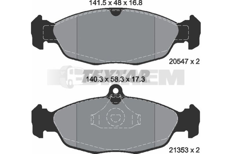 Lkw- und Busersatzteile - Bremssystem - Scheibenbremse und Trommelbremse - Bremsscheibe - TEX92029603