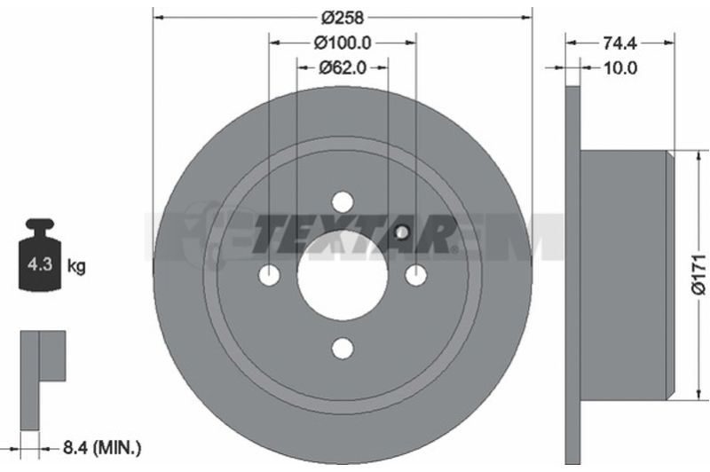 Truck and bus spare parts - Brake system - Brake discs and brake drums - Brake disc - TEX92038400