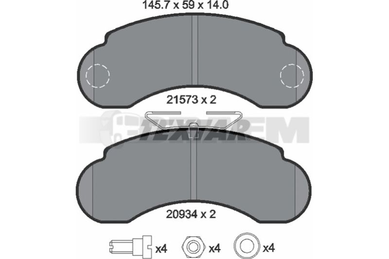 Lkw- und Busersatzteile - Bremssystem - Scheibenbremse und Trommelbremse - Bremsscheibe - TEX92038900