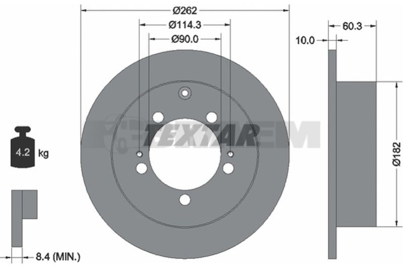 Truck and bus spare parts - Brake system - Brake discs and brake drums - Brake disc - TEX92136403