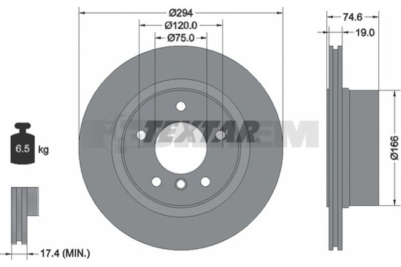 Lkw- und Busersatzteile - Bremssystem - Scheibenbremse und Trommelbremse - Bremsscheibe - TEX92146103