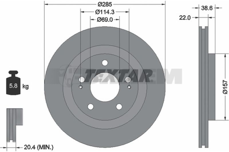 Truck and bus spare parts - Brake system - Brake discs and brake drums - Brake disc - TEX92148403