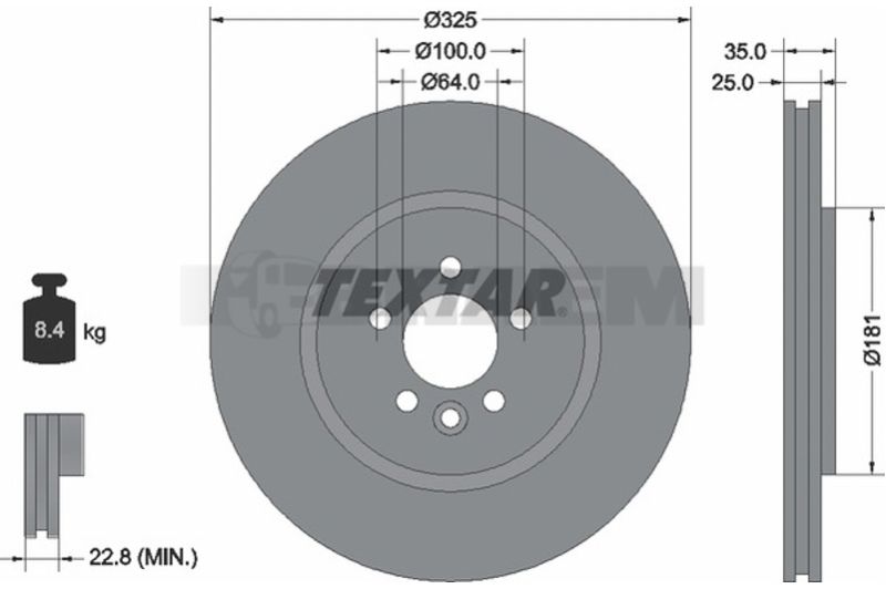 Truck and bus spare parts - Brake system - Brake discs and brake drums - Brake disc - TEX92170303