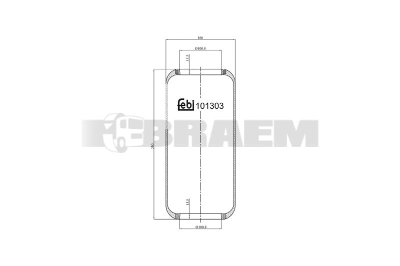 Pièces détachées camions et bus - Suspension - Suspension - Coussin pneumatique - VBA000.449