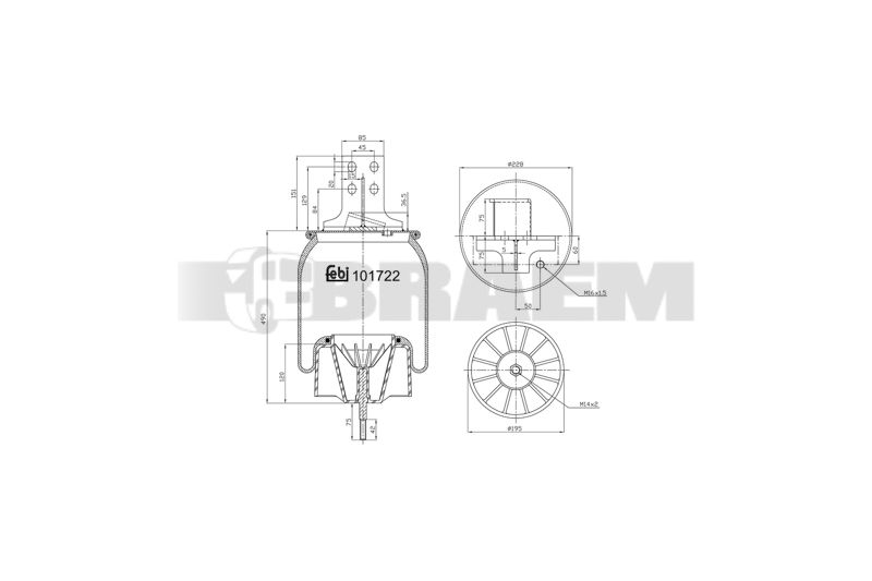 Pièces détachées camions et bus - Suspension - Suspension - Coussin pneumatique - VBA000.458