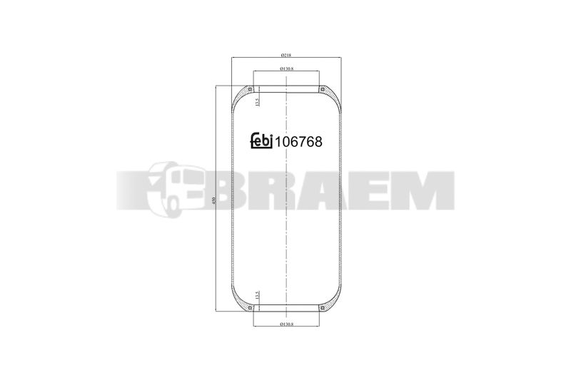Pièces détachées camions et bus - Suspension - Suspension - Coussin pneumatique - VBA000.635