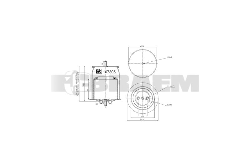 Pièces détachées camions et bus - Suspension - Suspension - Coussin pneumatique - VBA000.647